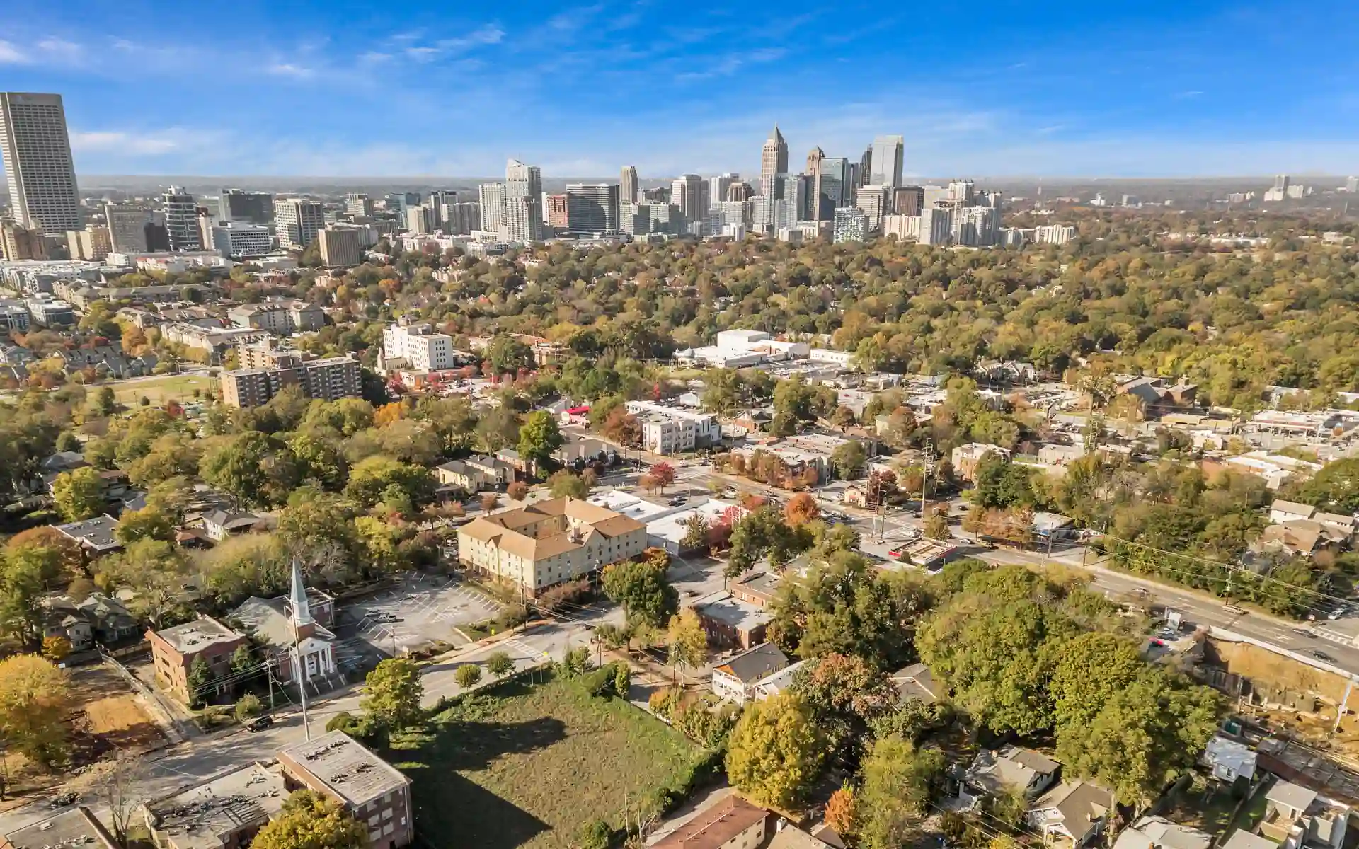 Skyline of Atlanta Neighborhood. American Pest Control, Inc. serves Athens, GA and the surrounding areas.